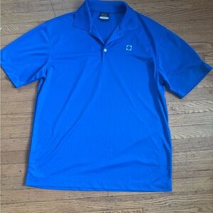 Nike Mens Dri Fit Golf Polo Short Sleeve Shirt Blue Size L